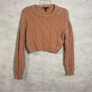 Cozy Cable Knit Sweater Pink